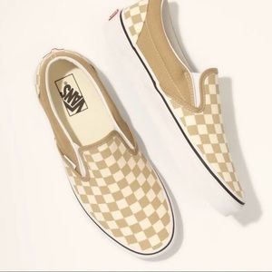 Classic Slip-On Canvas Checkerboard Vans Cornstalk
